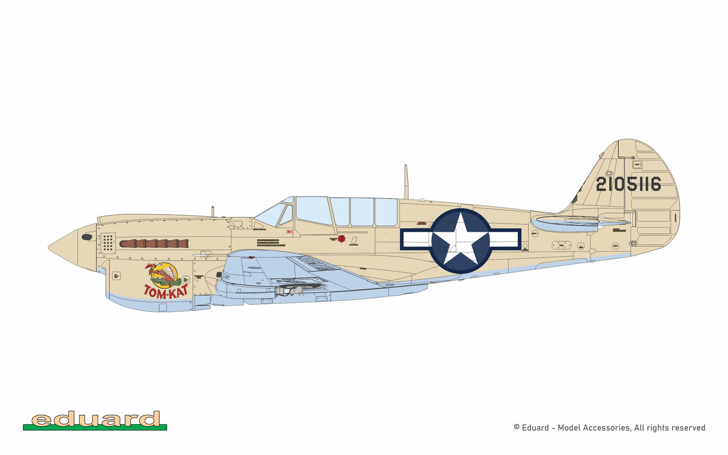 101 - Eduard - 82242 - Curtiss P-40N Warhawk - box contents - 42-105116, P-40N-5, Capt. Gilmer L. Snipes, 45th FS, 15th FG, Nanumea, December 1943 