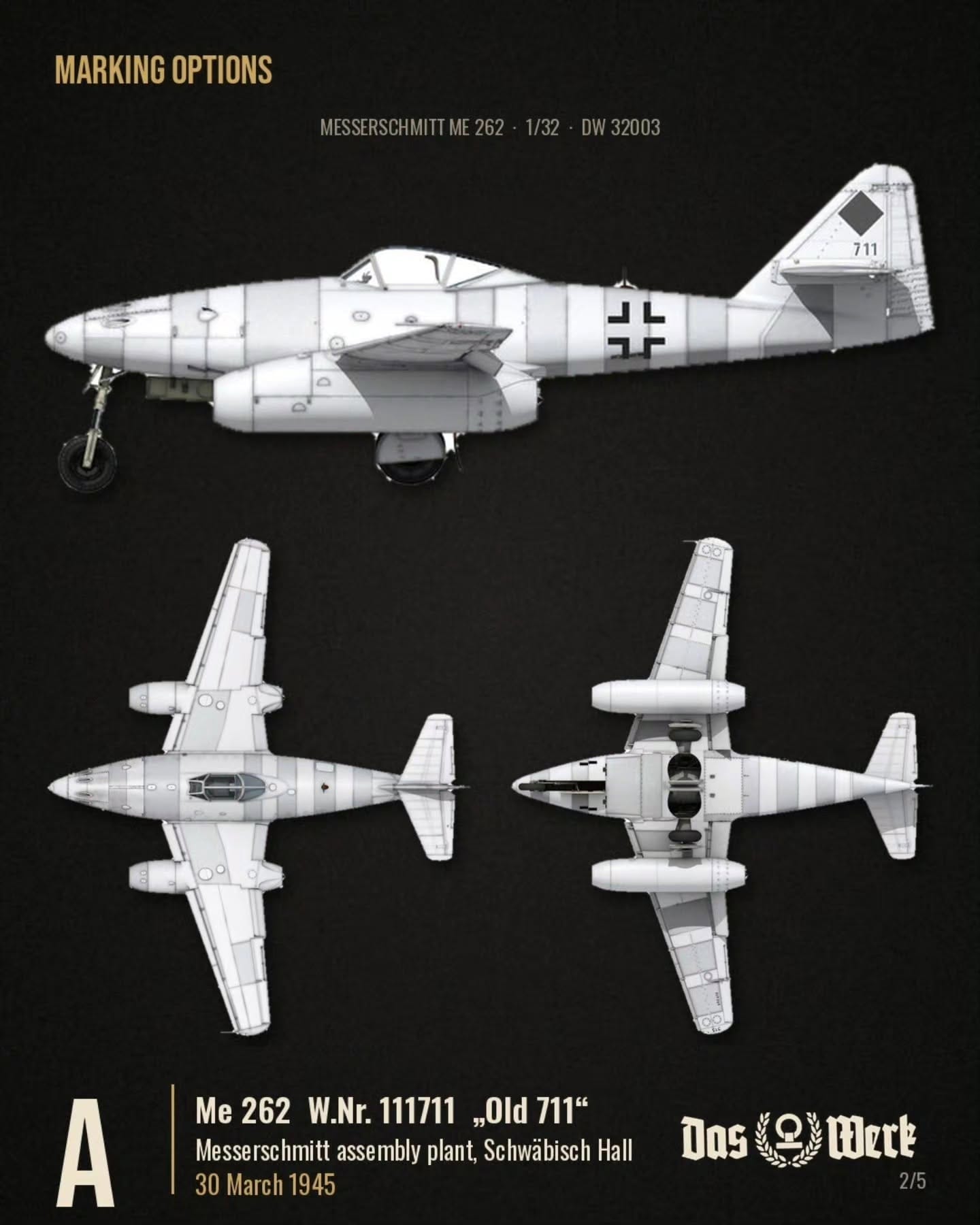 Das Werk - 32003 - Messerschmitt Me 262 - paint schemes