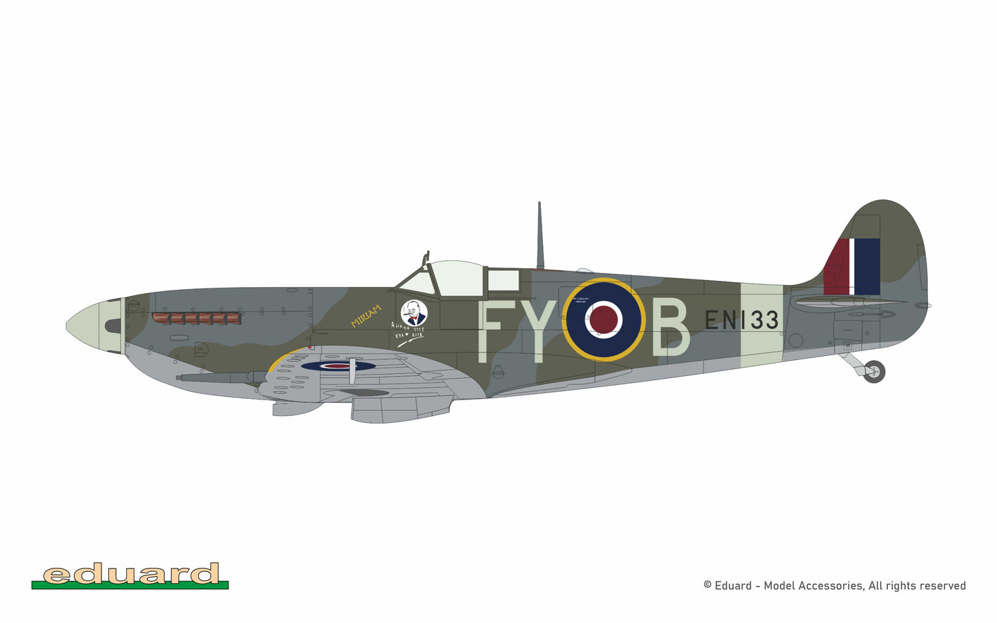 301 - Eduard - 8282 - Supermarine Spitfire Mk IX - paint schemes - EN133, No. 611 Squadron, RAF Biggin Hill, The United Kingdom, Early 1943