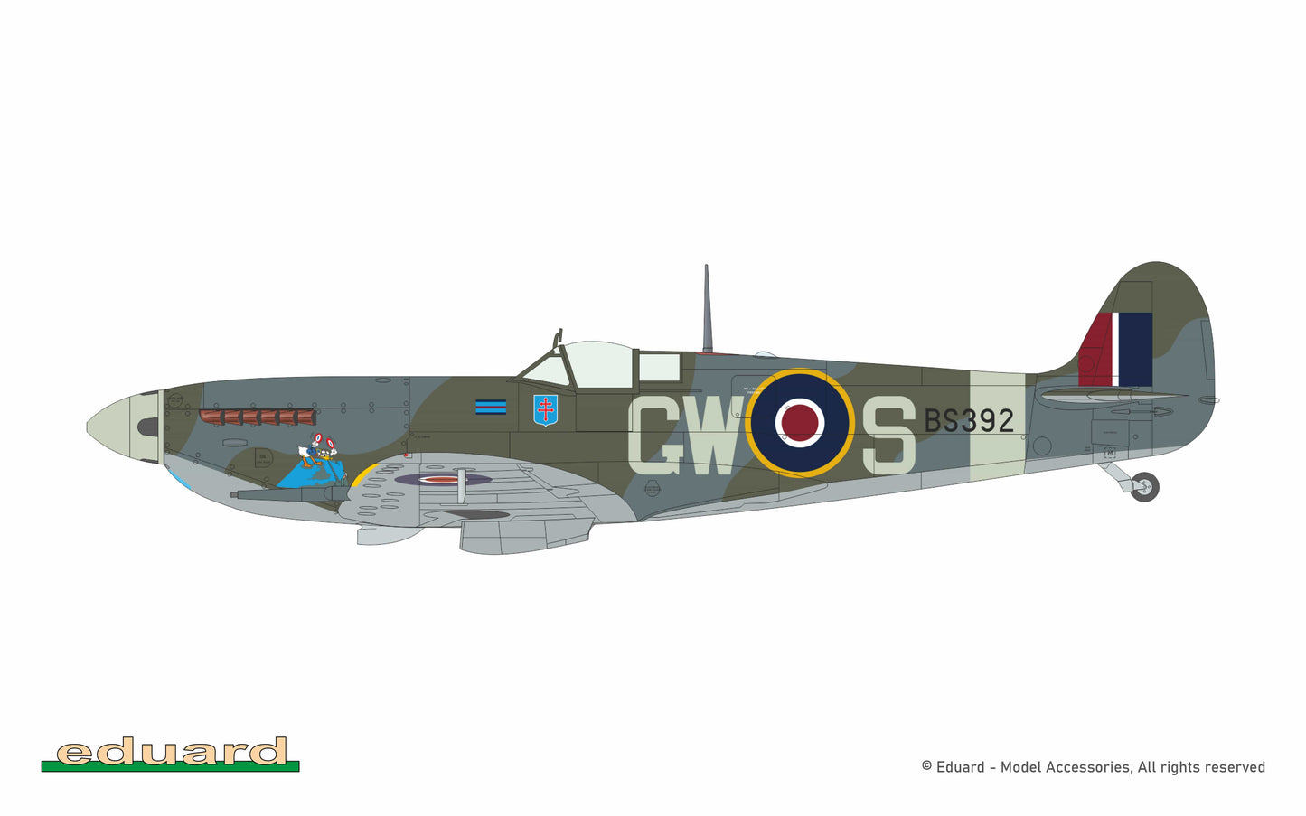 302 - Eduard - 8282 - Supermarine Spitfire Mk IX - paint schemes - BS392, S/Ldr. Bernard Dupérier, CO of No. 340 Squadron, RAF Biggin Hill, The United Kingdom, Autumn 1942