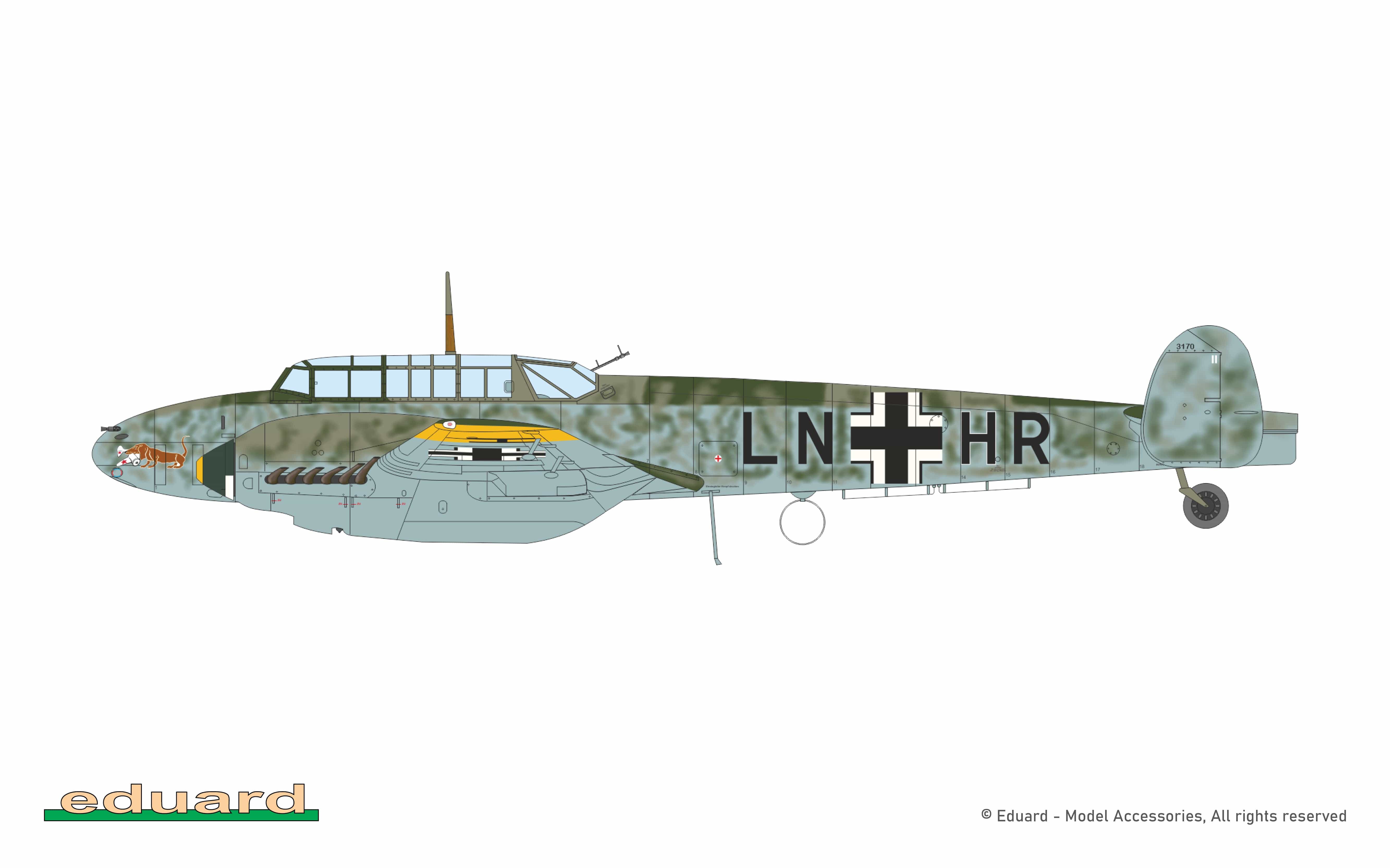 Eduard - 8409 - Messerschmitt Bf 110 D - paint schemes