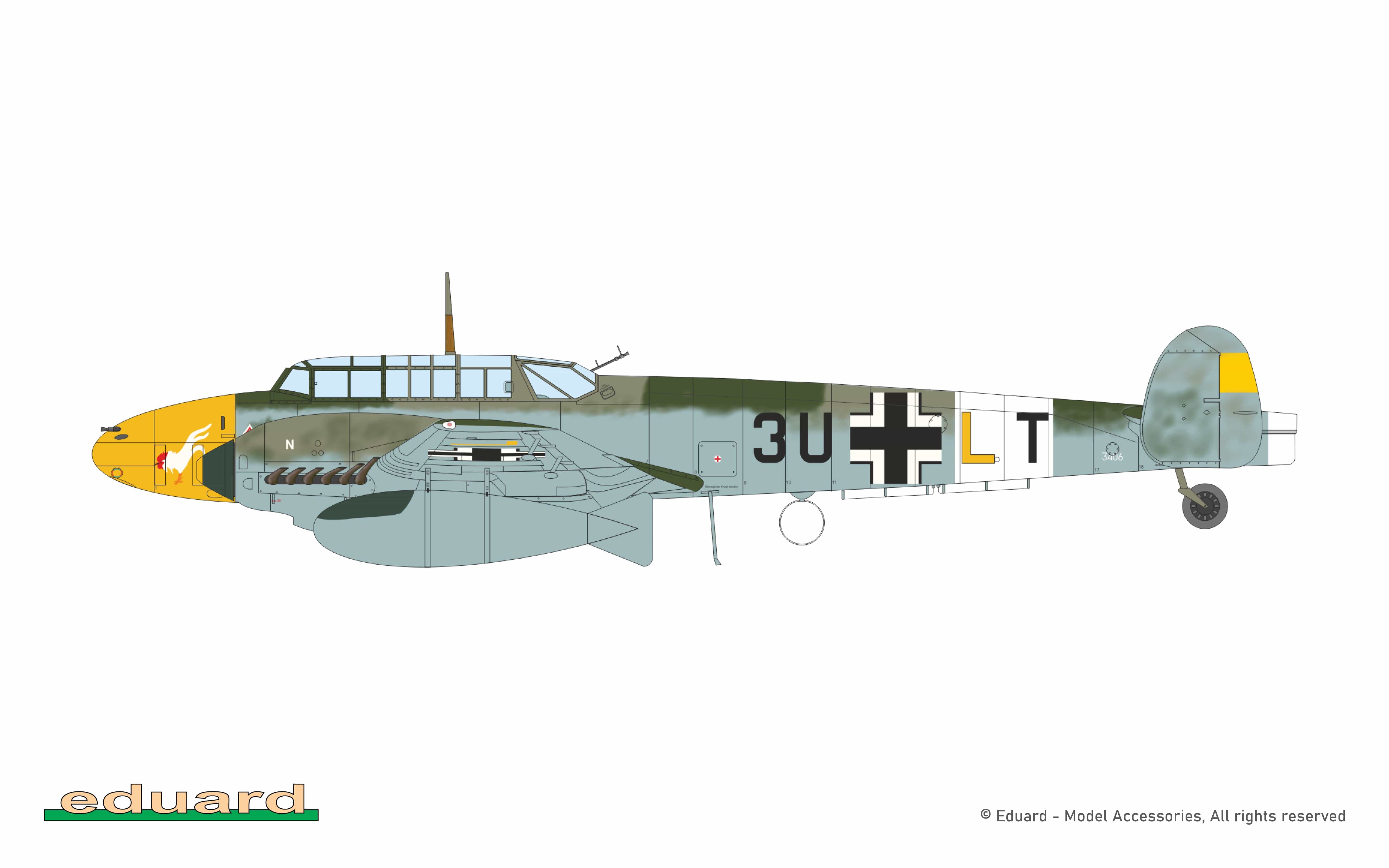 Eduard - 8409 - Messerschmitt Bf 110 D - paint schemes