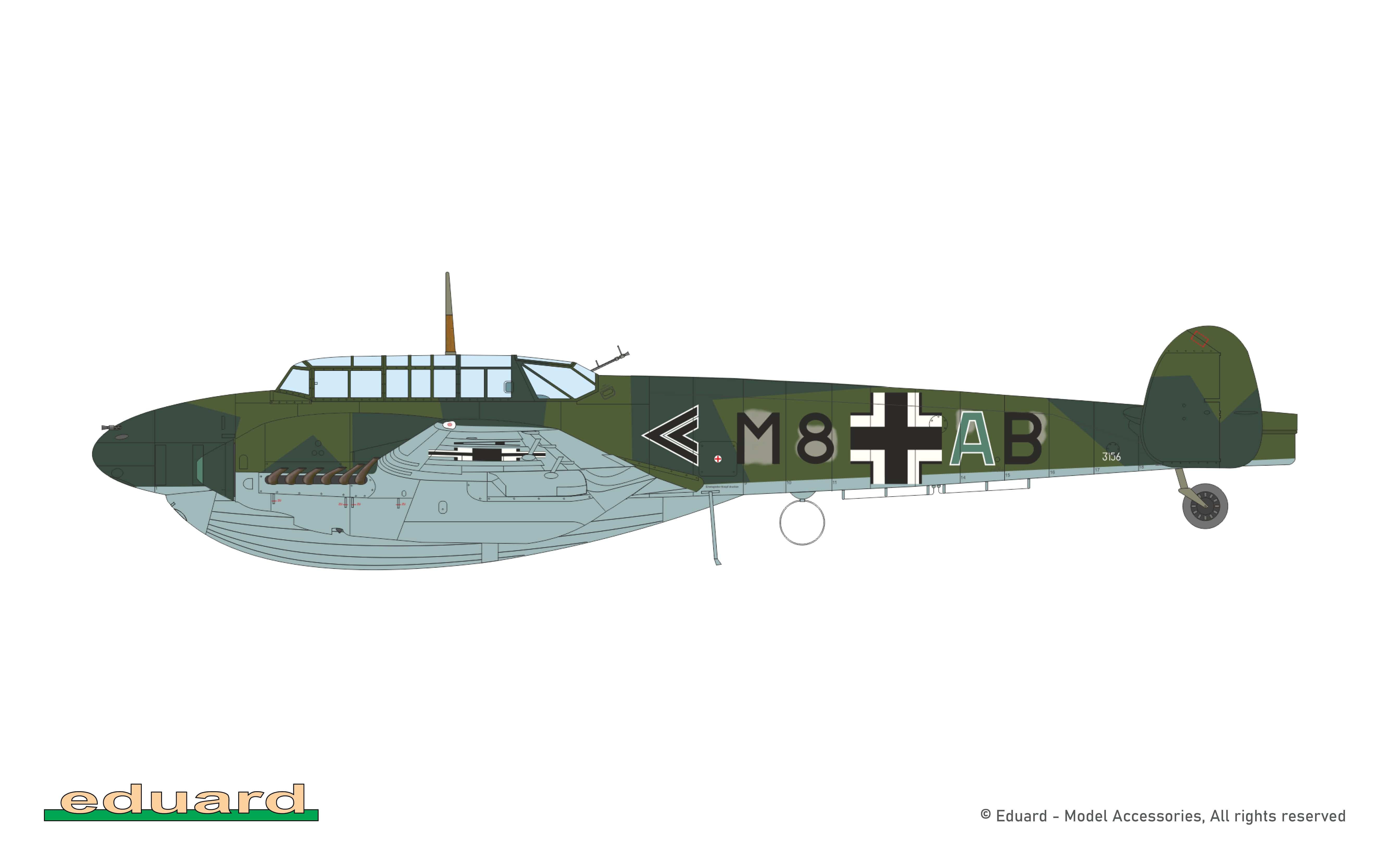 Eduard - 8409 - Messerschmitt Bf 110 D - paint schemes