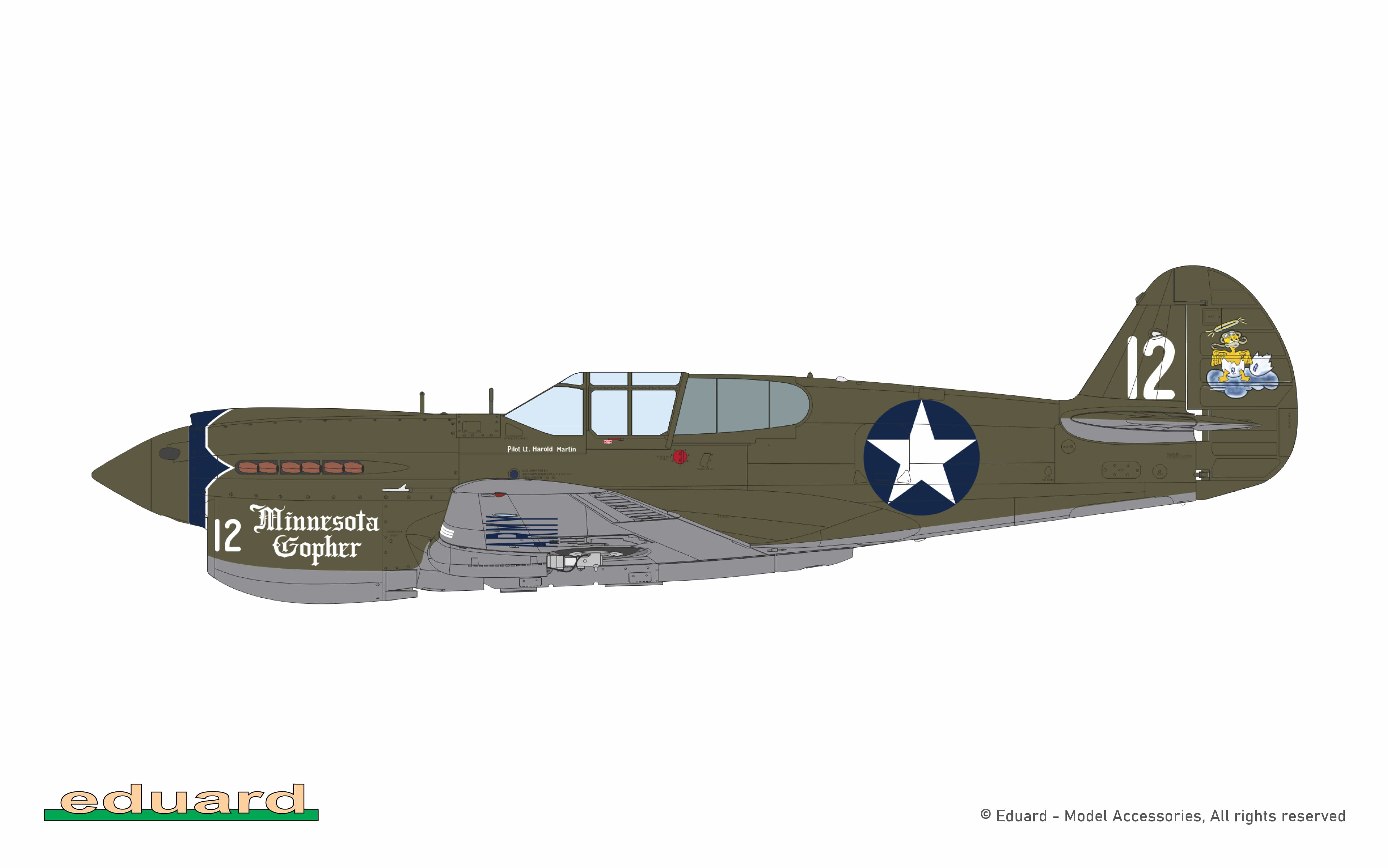 Eduard - 84207 - Curtiss P-40E Warhawk / Kittyhawk Mk Ia - paint schemes