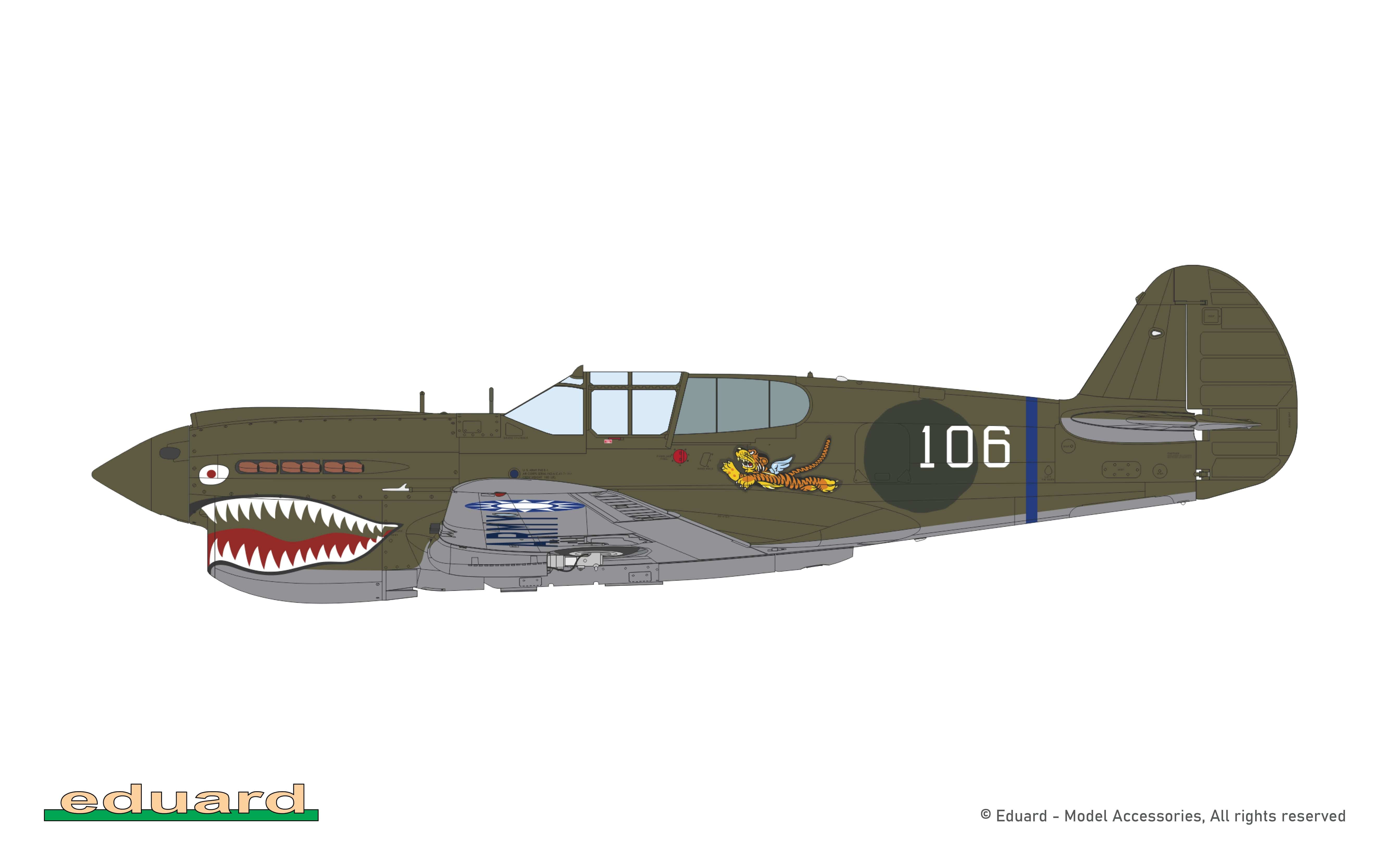 Eduard - 84207 - Curtiss P-40E Warhawk / Kittyhawk Mk Ia - paint schemes