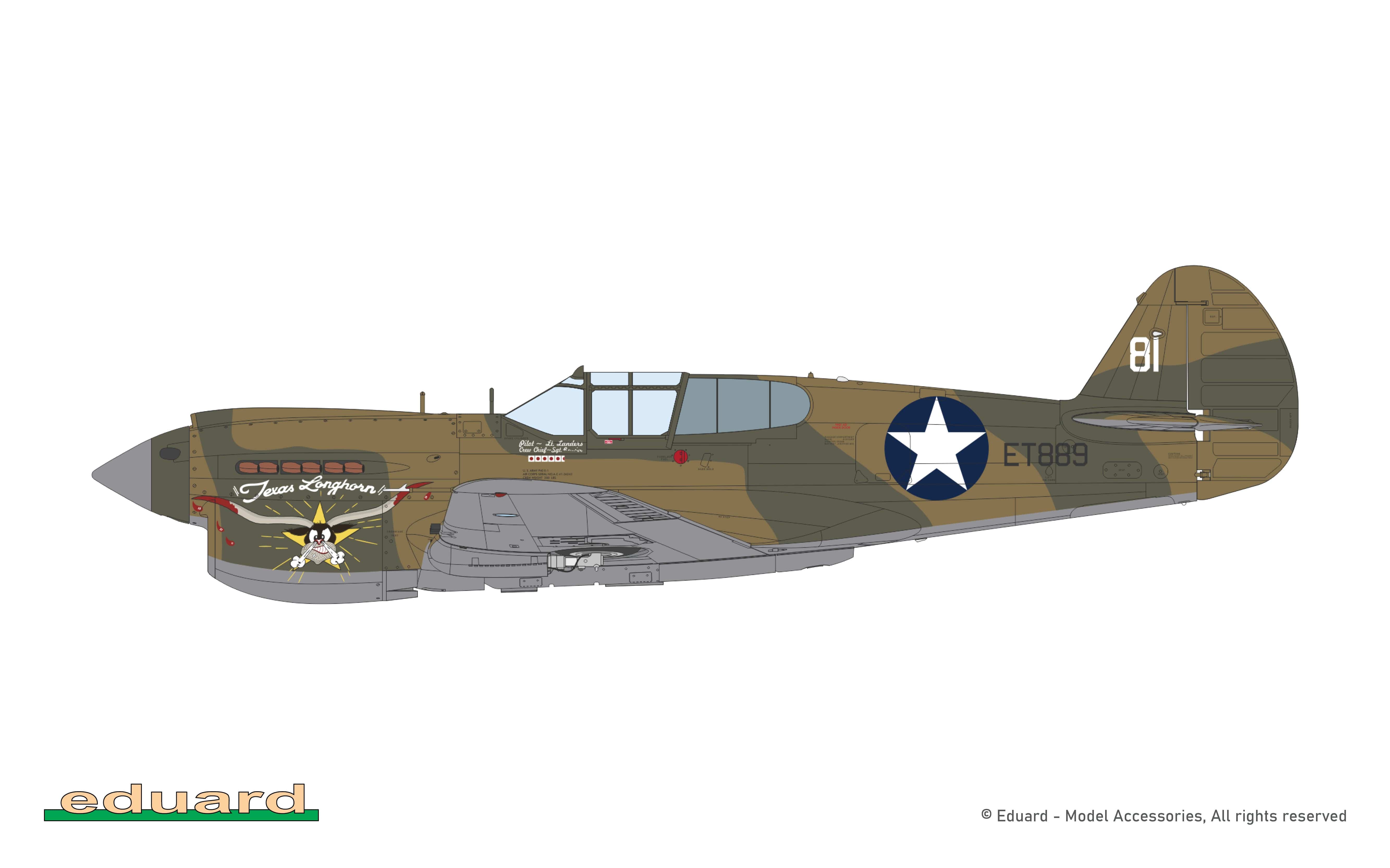 Eduard - 84207 - Curtiss P-40E Warhawk / Kittyhawk Mk Ia - paint schemes