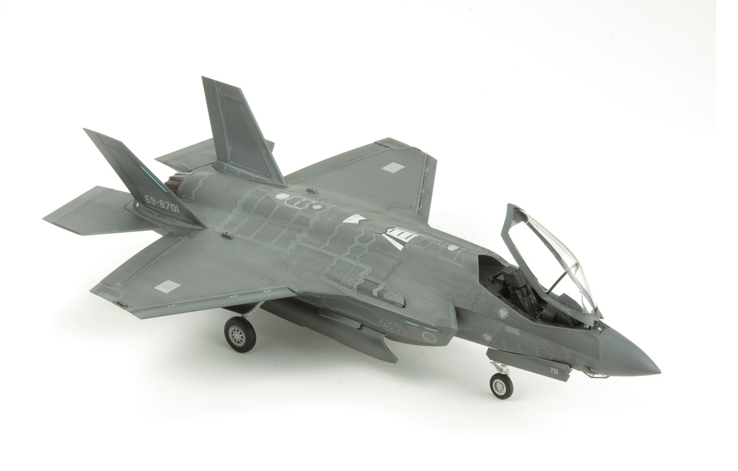 painted model - The stealth external shape of this new fighter aircraft is completely replicated.