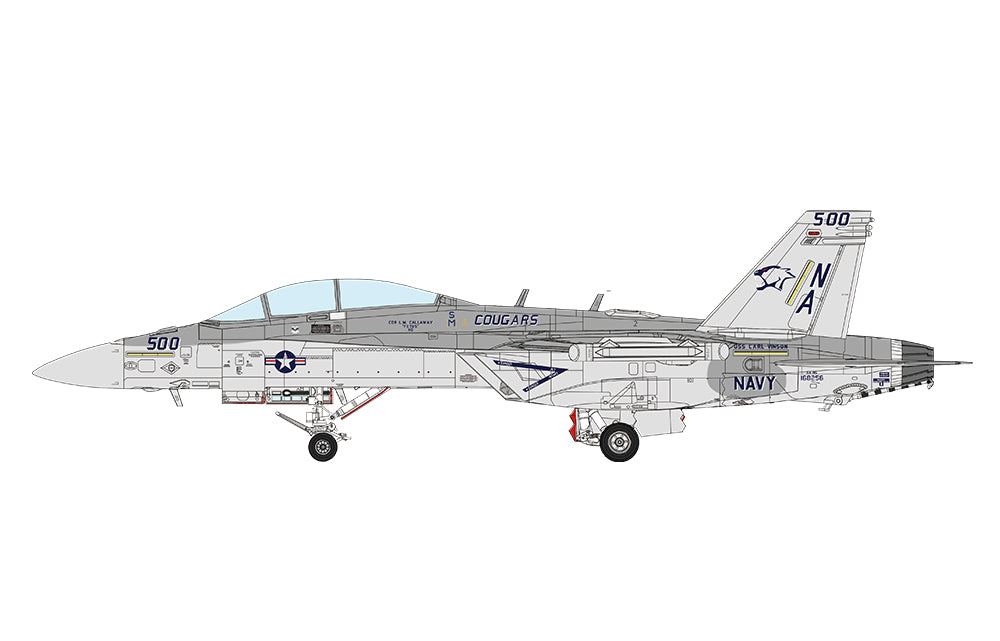 paint schemes - Aircraft piloted by CDR W.D. Fraser and weapon system officer CDR L.W. Callaway, VAQ-139 ‘Cougars‘ Electronic Attack Squadron, USS Carl Vinson, 2014