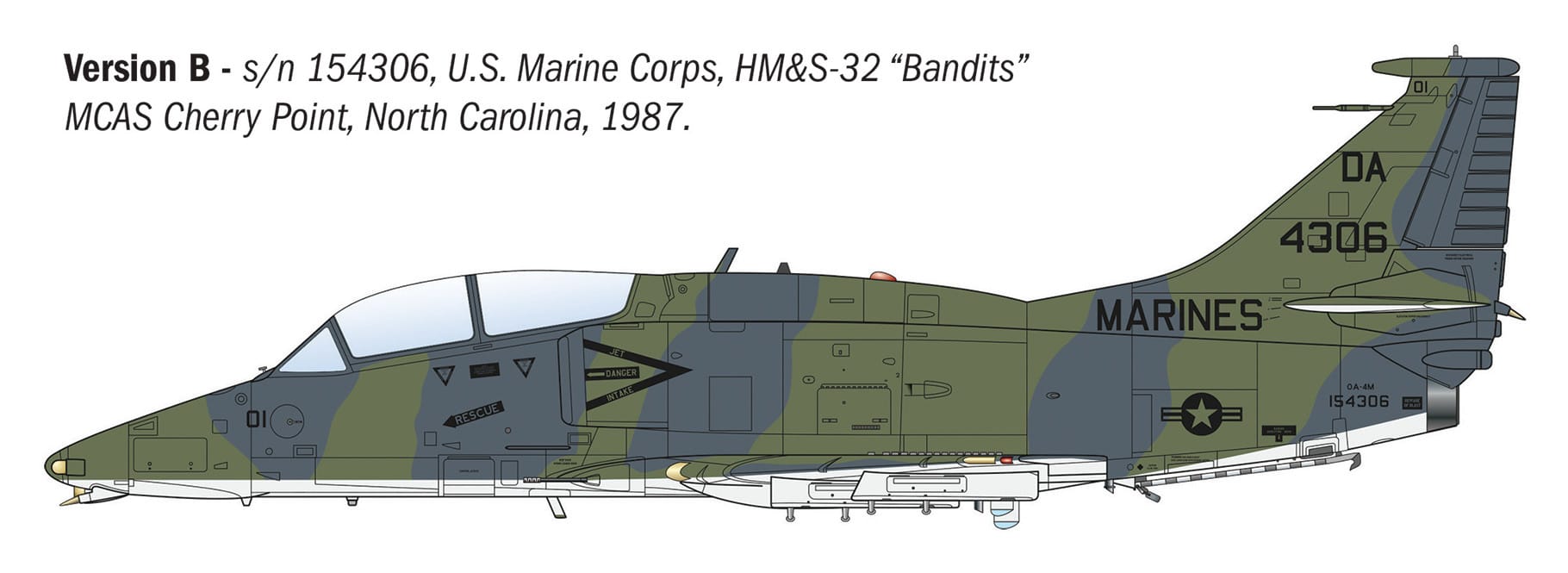 Italeri - 90165 - Douglas OA-4M Skyhawk - paint schemes