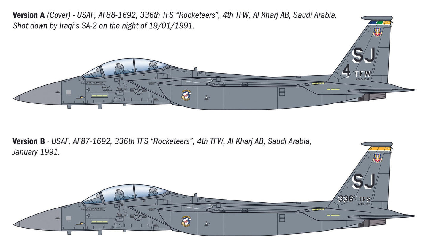 300 - Italeri - 90166 - McDonnell Douglas F-15E Strike Eagle - paint schemes