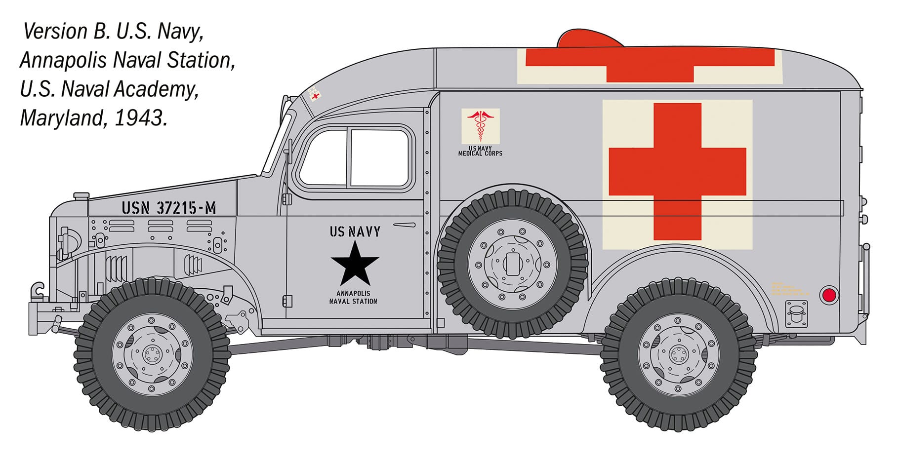 Italeri - 90226 - Dodge WC-54 ¾-ton 4x4 Beep - paint schemes