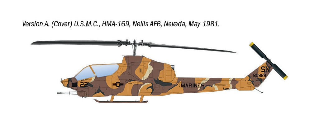 300 - Italeri - 90835 - Bell AH-1T Sea Cobra - paint schemes