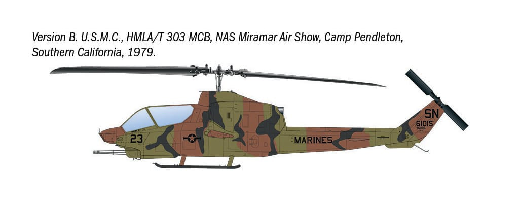 301 - Italeri - 90835 - Bell AH-1T Sea Cobra - paint schemes