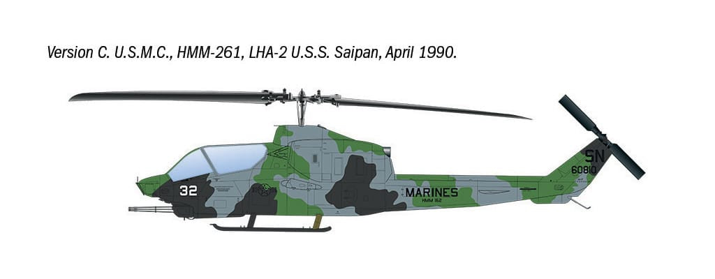 302 - Italeri - 90835 - Bell AH-1T Sea Cobra - paint schemes