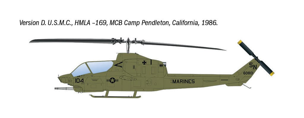 303 - Italeri - 90835 - Bell AH-1T Sea Cobra - paint schemes
