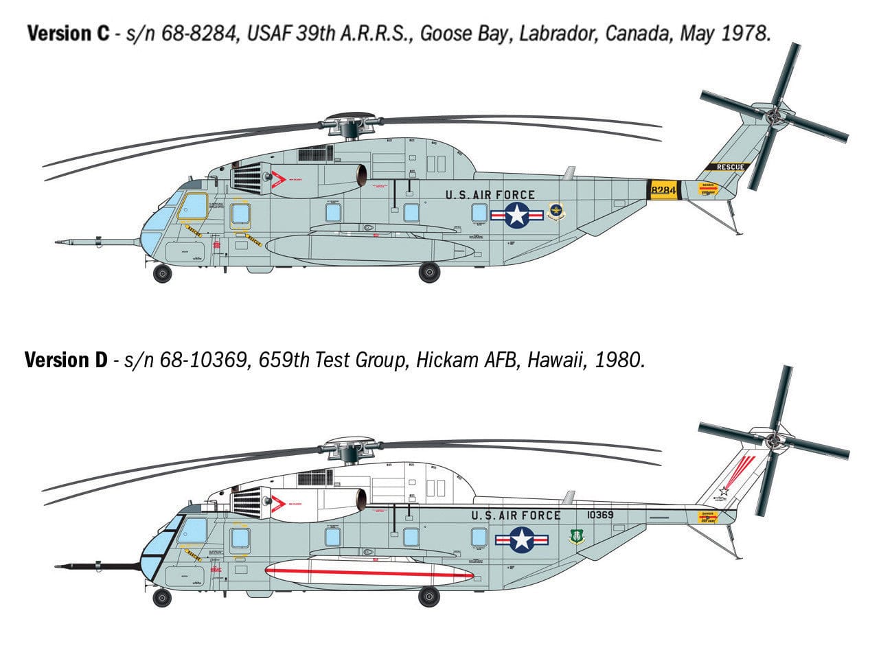 Italeri - 91035 - Sikorsky HH-53C Jolly Green Giant - paint schemes