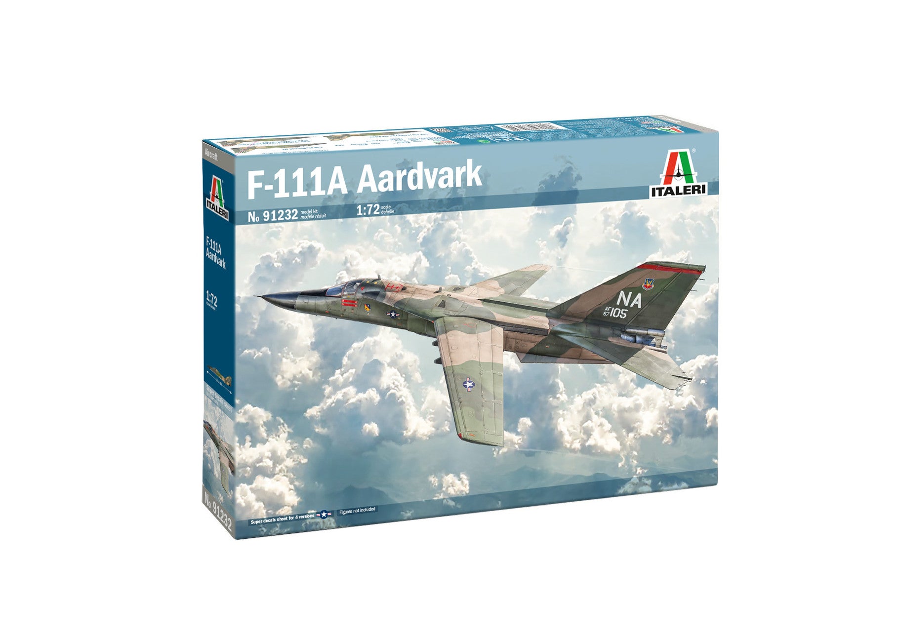 Italeri 1/72 scale General Dynamics F-111A Aardvark attacker aircraft ...