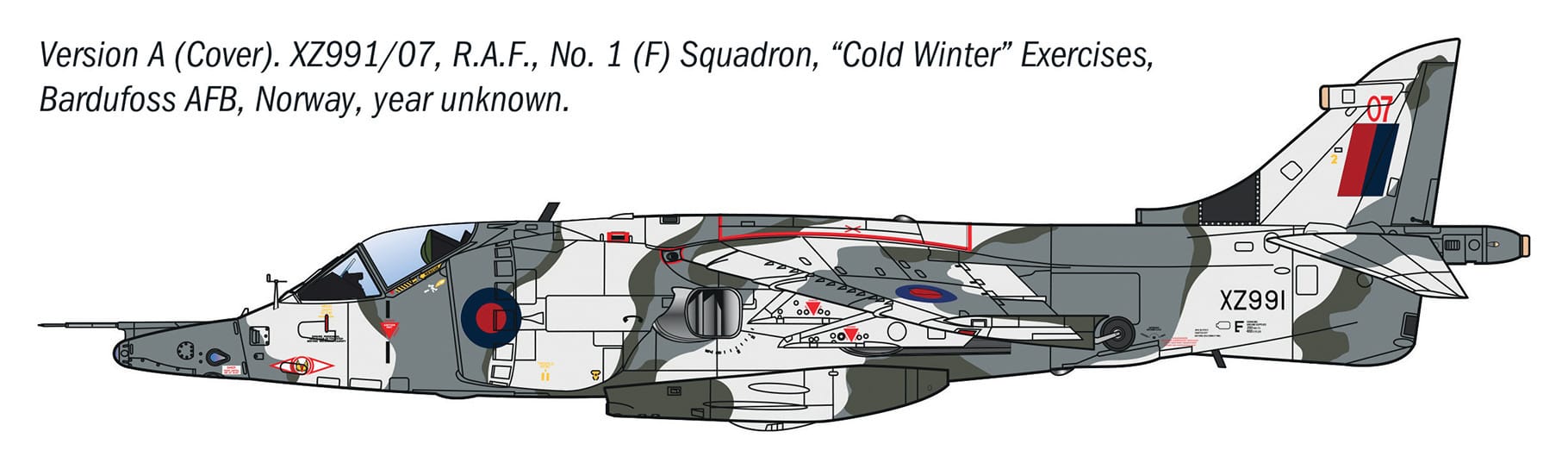 Italeri - 91278 - Hawker Siddeley Harrier GR.3 - paint schemes