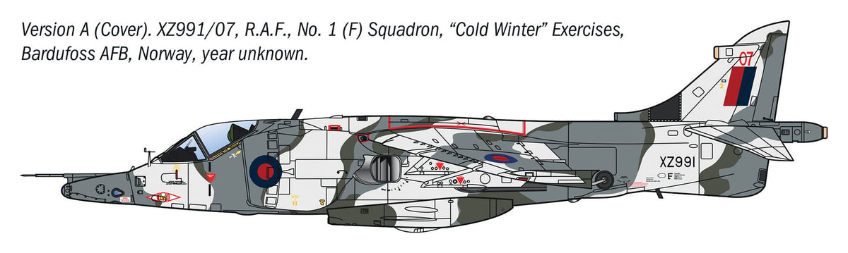 300 - Italeri - 91278 - Hawker Siddeley Harrier GR.3 - paint schemes