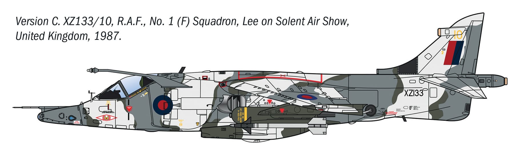 Italeri - 91278 - Hawker Siddeley Harrier GR.3 - paint schemes
