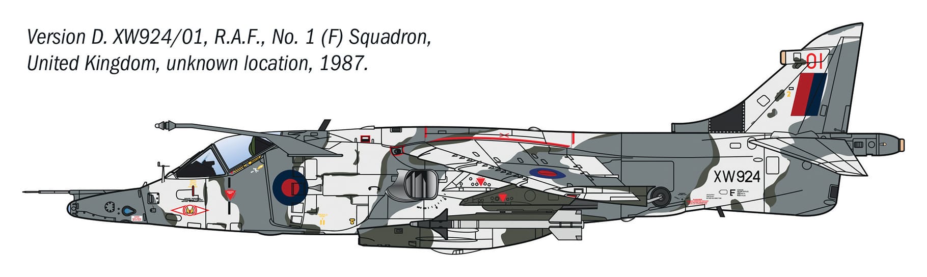 Italeri - 91278 - Hawker Siddeley Harrier GR.3 - paint schemes