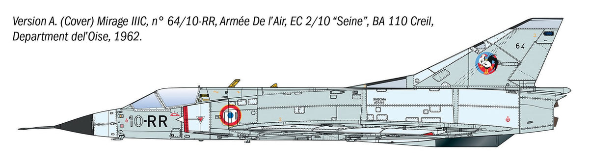 300 - Italeri - 92505 - Dassault Mirage IIIC - paint schemes