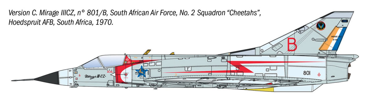 302 - Italeri - 92505 - Dassault Mirage IIIC - paint schemes