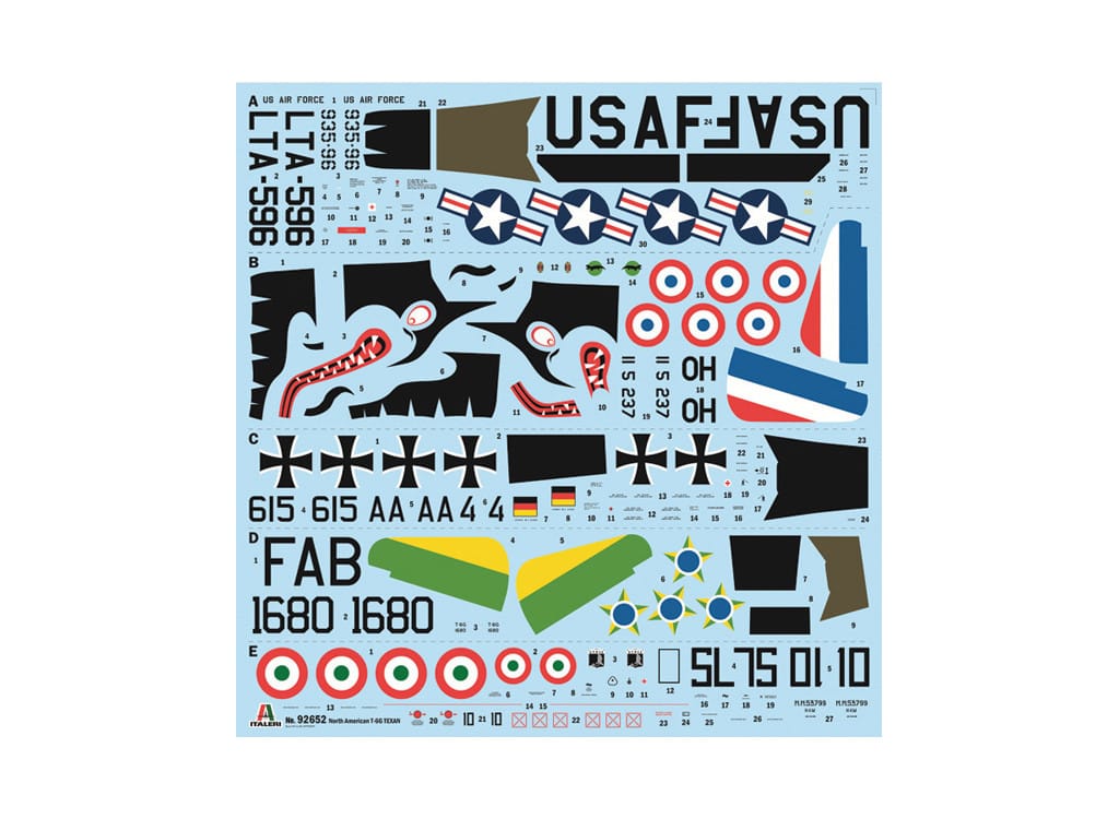 400 - Italeri - 92652 - North American T-6G Texan - decals