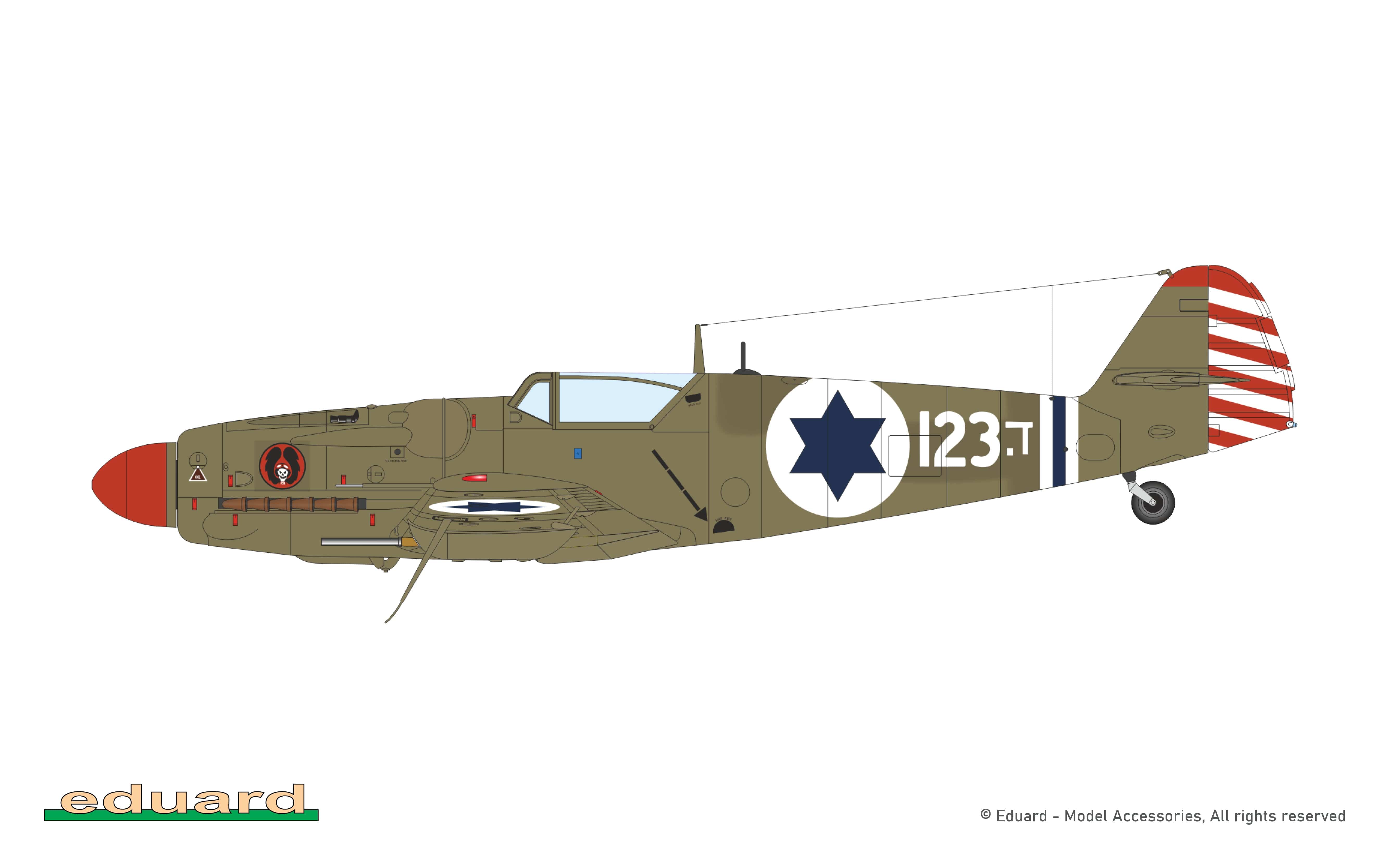 Eduard - 948012 - Avia S-199 (ERLA Canopy) - paint schemes - 101 Tayeset, Cheyl Ha´avir, Hatzor, Israel, October 1948