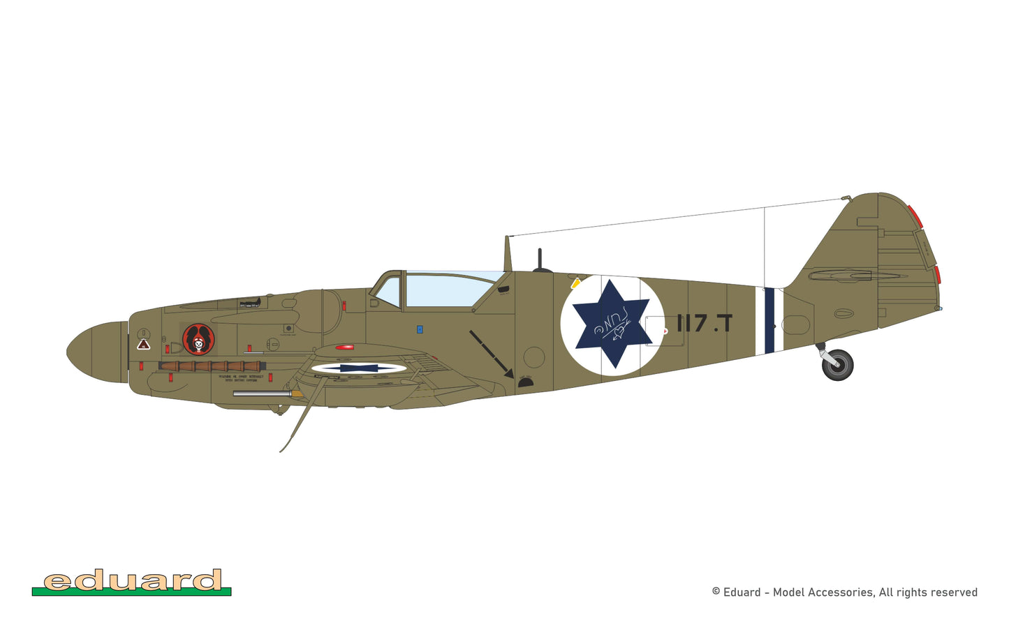 301 - Eduard - 948012 - Avia S-199 (ERLA Canopy) - paint schemes - 101 Tayeset, Cheyl Ha´avir, Herzliya, Israel, July-August 1948