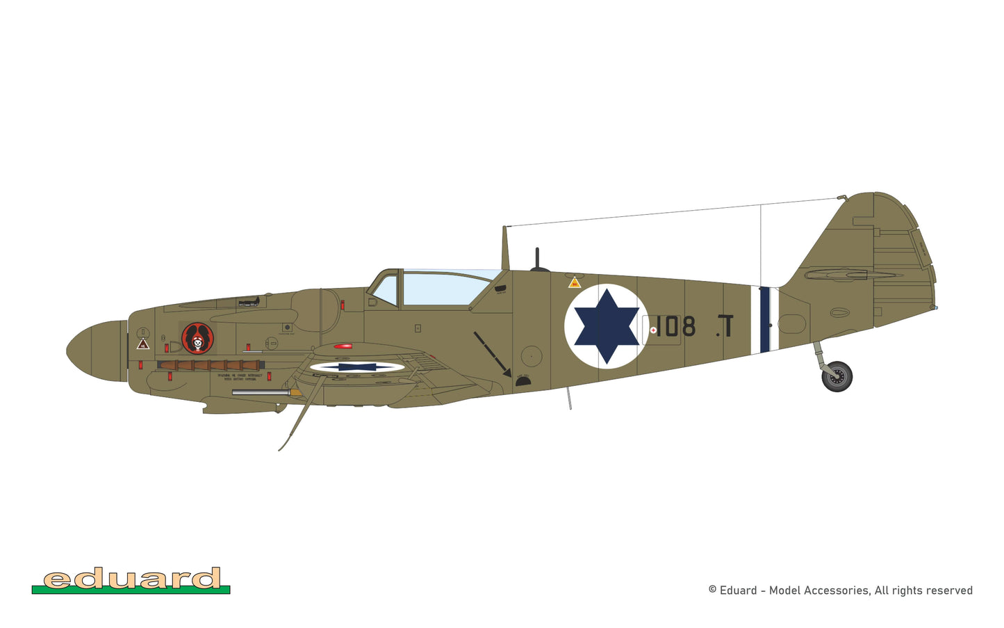 302 - Eduard - 948012 - Avia S-199 (ERLA Canopy) - paint schemes - 101 Tayeset, Cheyl Ha´avir, Herzliya, Israel, July 1948