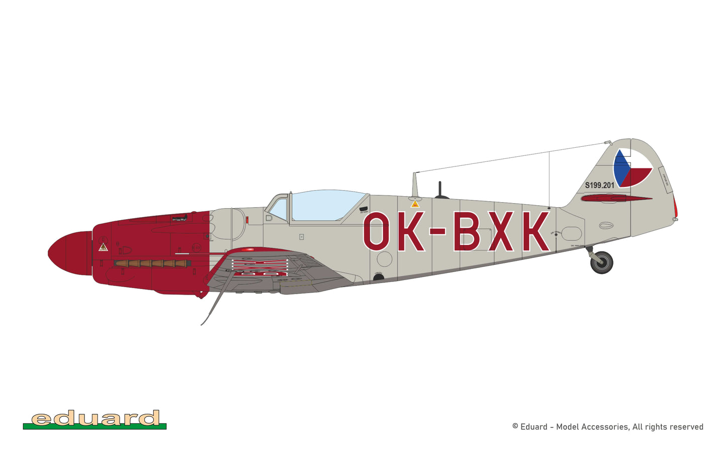 300 - Eduard - 948012 - Avia S-199 - paint schemes - Police Air Patrol, Brno/Olomouc, Czechoslovakia, 1949