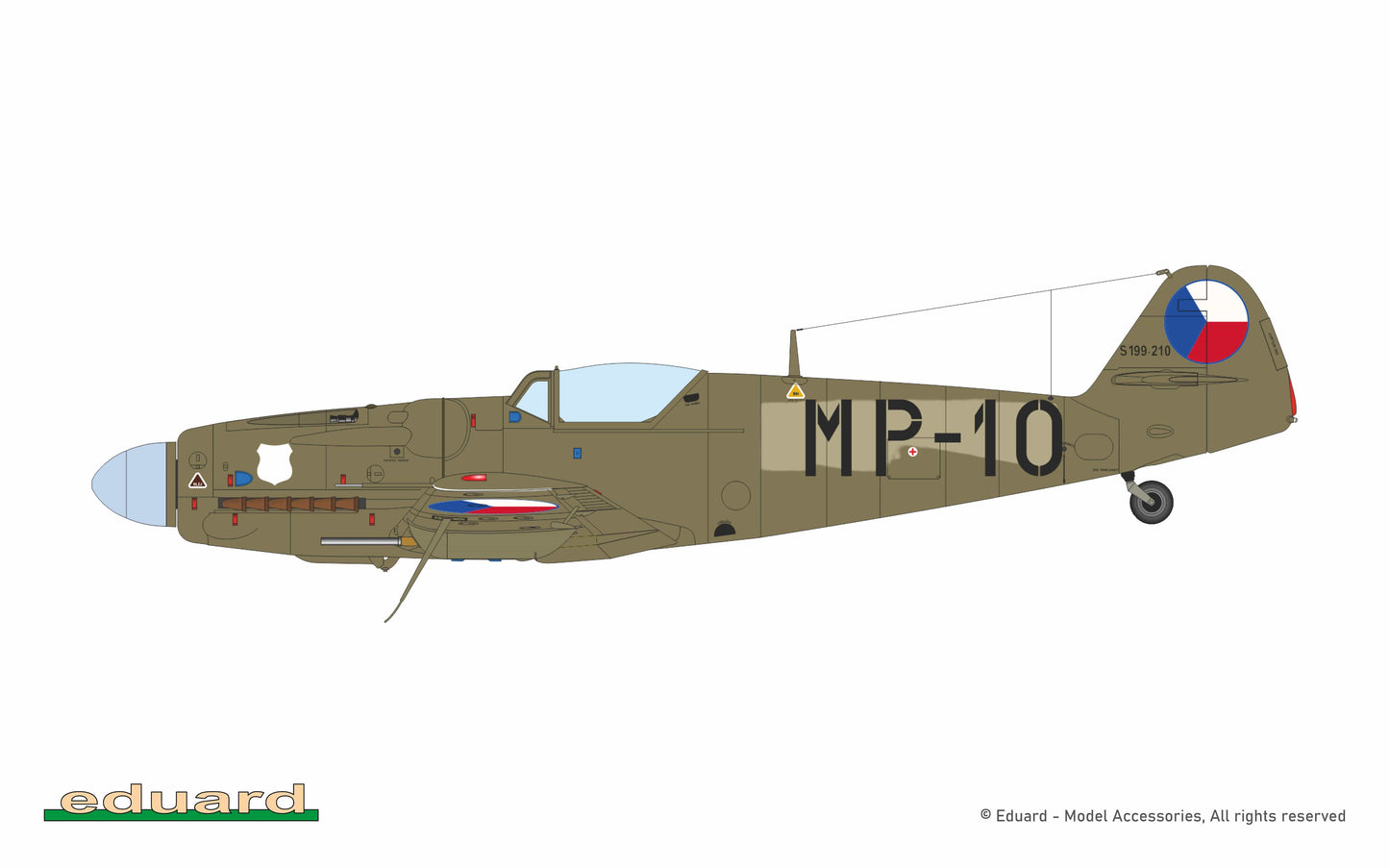 301 - Eduard - 948012 - Avia S-199 - paint schemes - S-199.210, Aviation Regiment 5, Plzeň-Bory, Czechoslovakia, 1950 