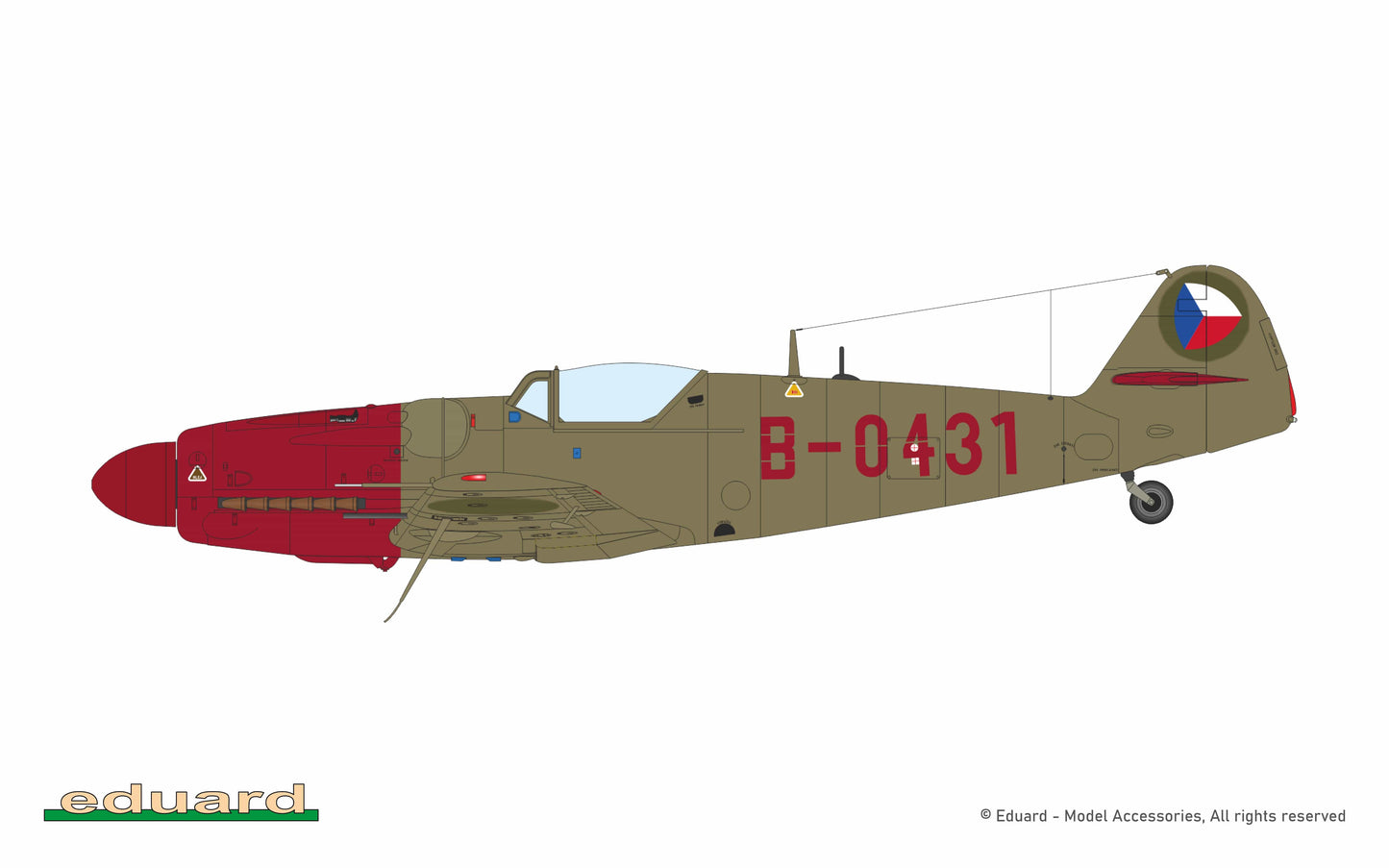 304 - Eduard - 948012 - Avia S-199 - paint schemes - S-199.340, Lt. František Kratochvíla, No. 3 Squadron, 51 Aviation Regiment, Mladá, Czechoslovakia, July 1952 