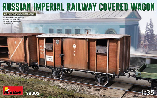 010 - Miniart - 39002 - Russian Imperial Railway Covered Wagon - primary image