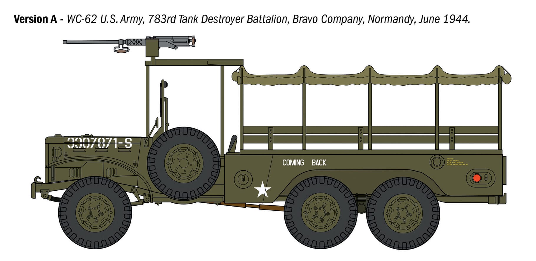 Italeri - 96230 - Dodge WC62 1½ ton 6x6 - paint schemes