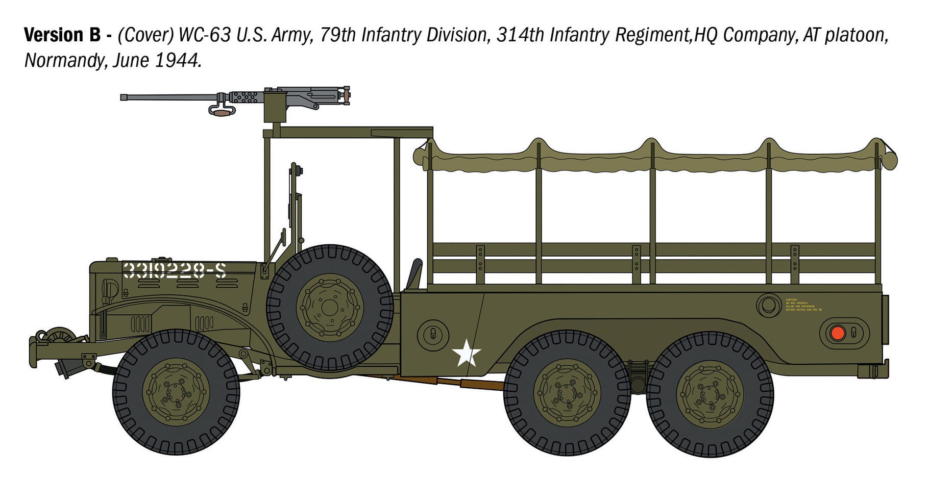 Italeri - 96230 - Dodge WC62 1½ ton 6x6 - paint schemes