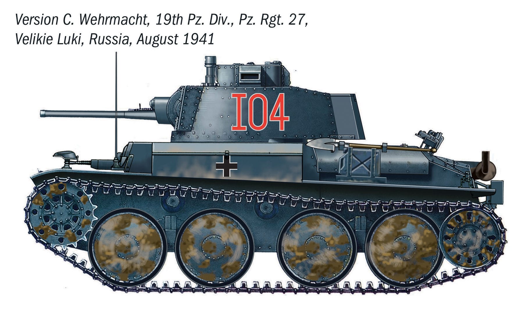 Italeri - 96489 - Pz.Kpfw. 38(t) Ausf. F - paint schemes