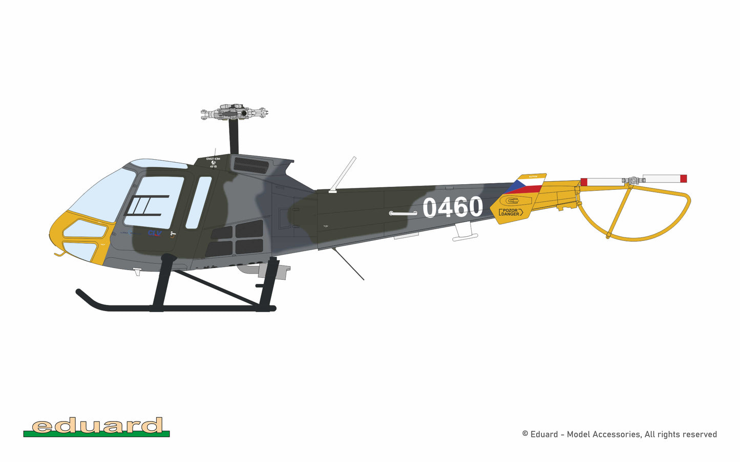300 - Eduard - 972012 - Enstrom 480 - paint schemes - Enstrom 480B-G, CLV Pardubice, Pardubice Airfield, Czech Republic, 2025