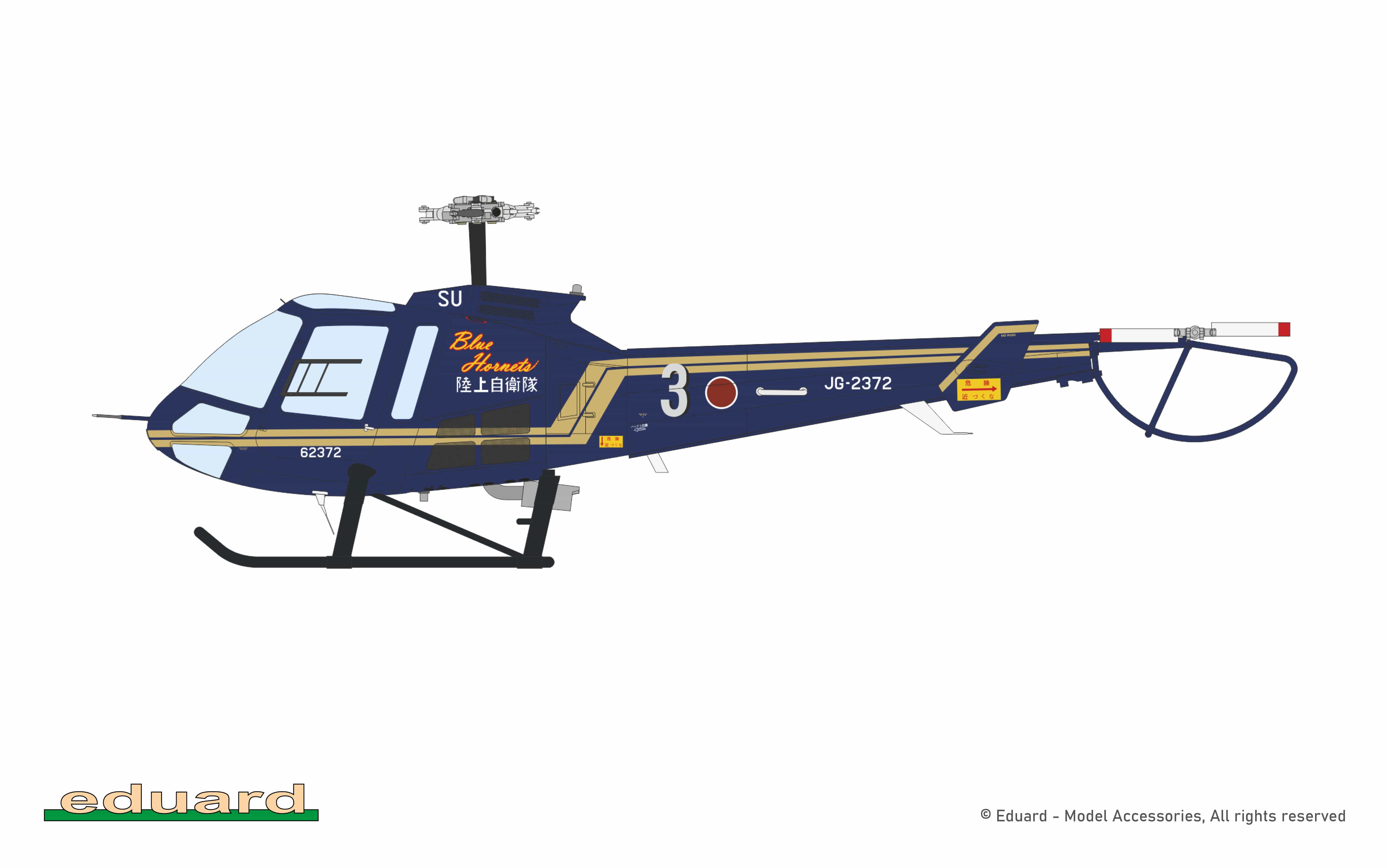 Eduard - 972012 - Enstrom 480 - paint schemes - Enstrom TH-480B, Japan Ground Self-Defense Force, Akeno Base, Japan, November 2024