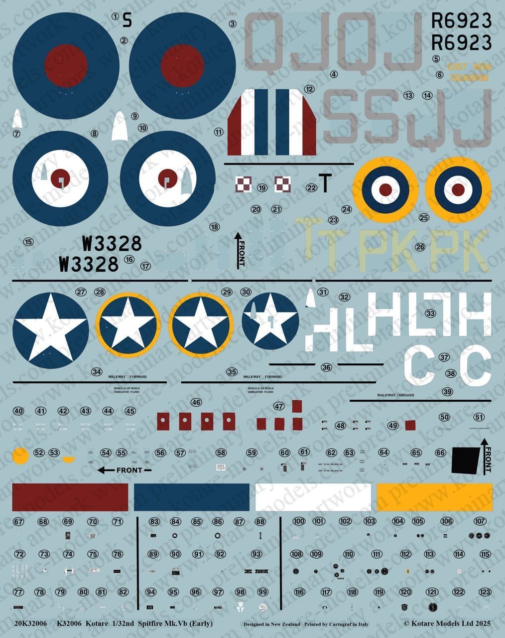Kotare - 32006 - Supermarine Spitfire Mk Vb (early) - decals