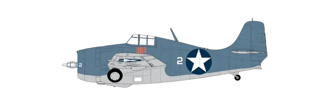 Airfix - A02070 - Grumman F4F-4 Wildcat - painted model - Aircraft flown by Captain Marian E. Carl, VMF-223, United States Marine Corps, Henderson Field, Guadalcanal, 1942