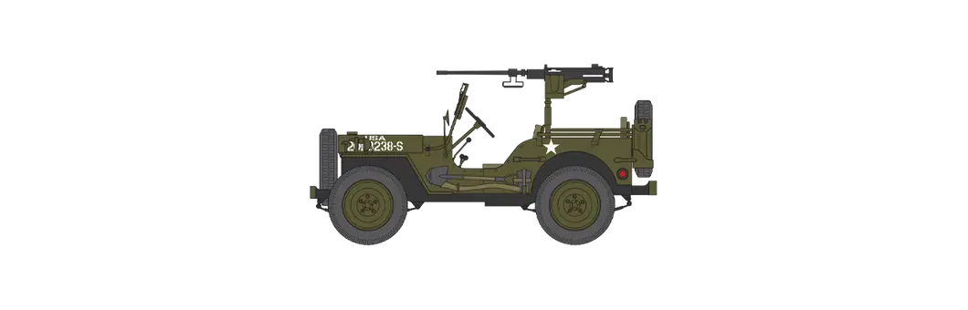 Airfix - A02339 - Willys MB ¼-ton 4x4 Jeep and Trailer - paint schemes