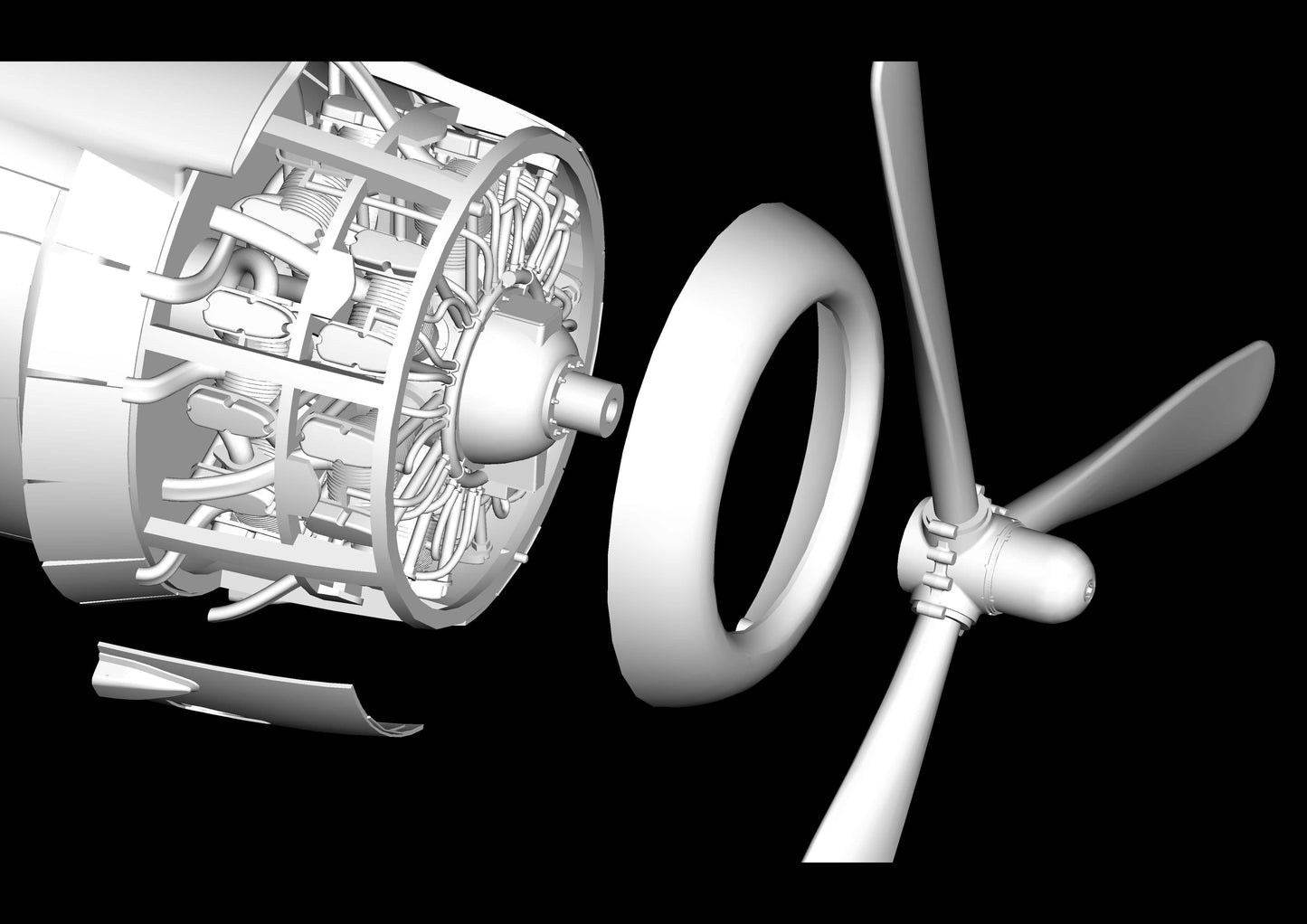 501 - HK Models - 01E024 - North American B-25J Mitchell ‘Glass Nose’ - digital model