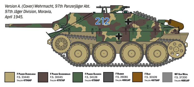 Italeri - 96531 - Jagdpanzer 38 (t) Hetzer - paint schemes