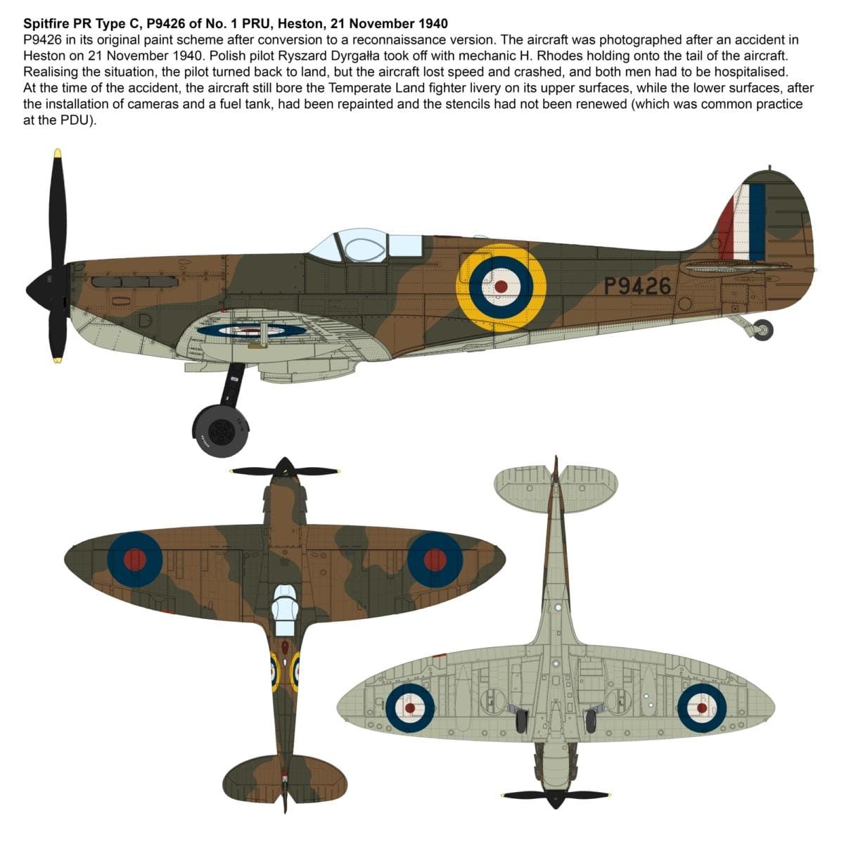 IBG - 72583 - Supermarine Spitfire Mk I PR C - paint schemes