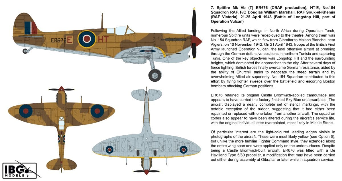 IBG - 72592 - Supermarine Spitfire Mk Vb (trop) - paint schemes