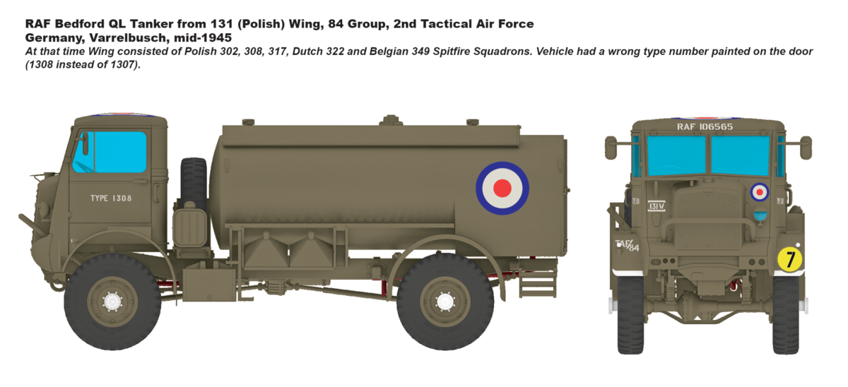 IBG - 35014 - Bedford QLC 3-ton 4×4 Tanker - paint schemes