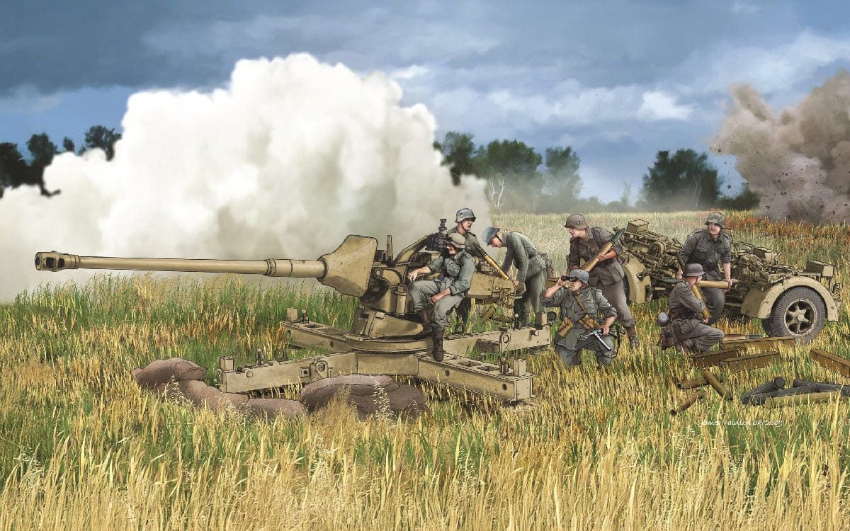 Dragon - 6522 - 8.8cm Pak 43/3 (L/71) with Behelfslafette and Crew - box art