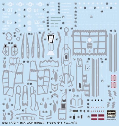 Hasegawa - E42 - Lockheed Martin F-35A Lightning II - decals